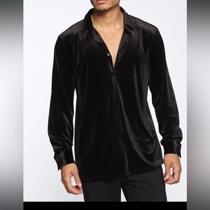 New Velvet Botton Down Long Sleeve